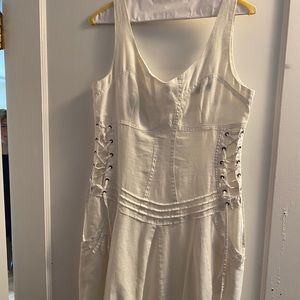 White linen summer dress Kristina popovich